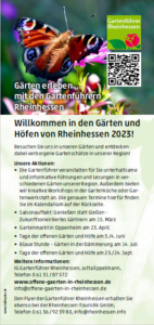 Tage der Offenen Gärten und Höfe Gartenführer Rheinhessen